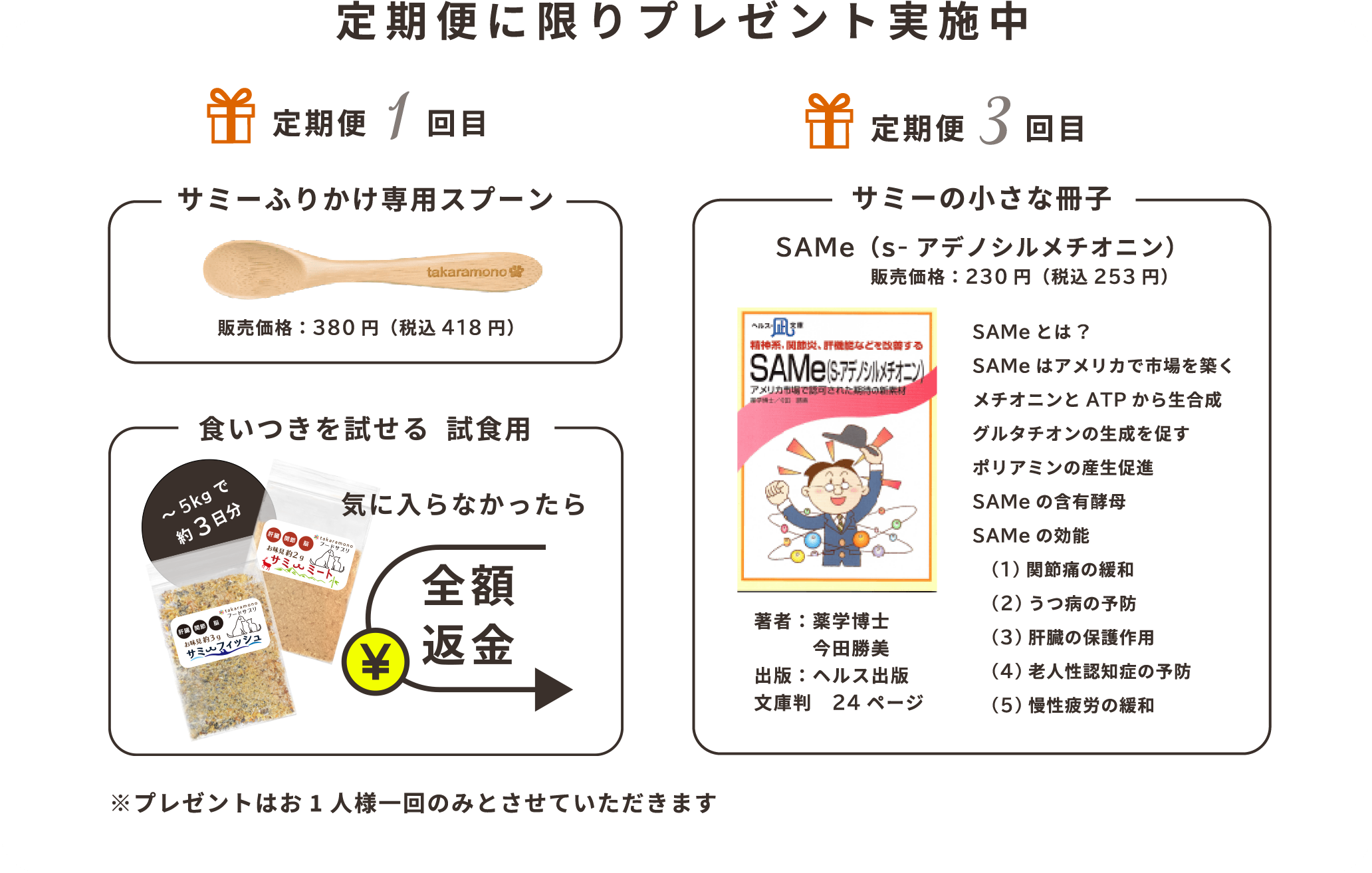 定期便に限りプレゼント実地中